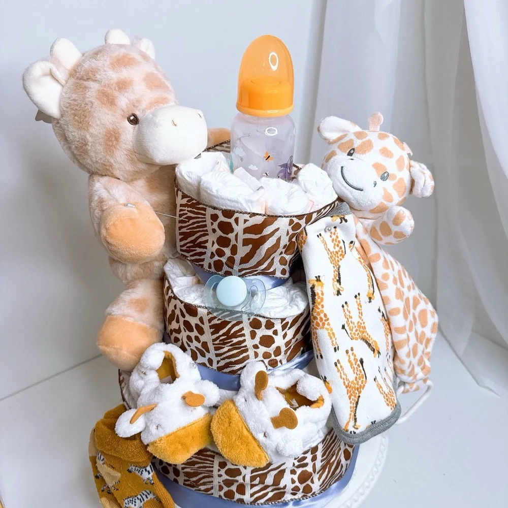Giraffe Diaper Cake, Baby Shower Gift